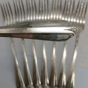 8X DF Rogers Starlight Dinner Forks Silverplate International